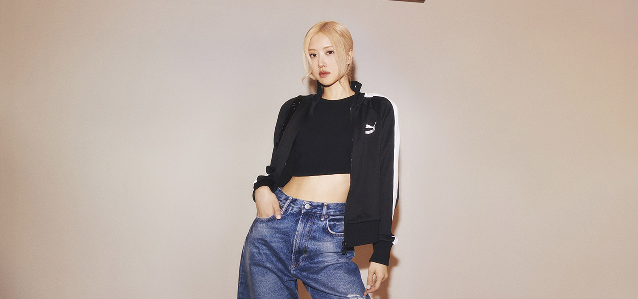 BLACKPINK ROSE着用　PUMA フットボールシャツ BLACKPINKのRoséが着用する「SPEEDCAT OG」のビジュアル公開