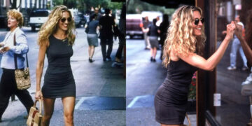 Carrie Bradshaw’s Grey Dress Makes a TikTok Comeback