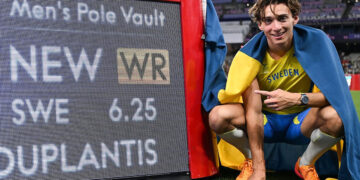 Armand Duplantis Sets World Record Wearing OMEGA Seamaster