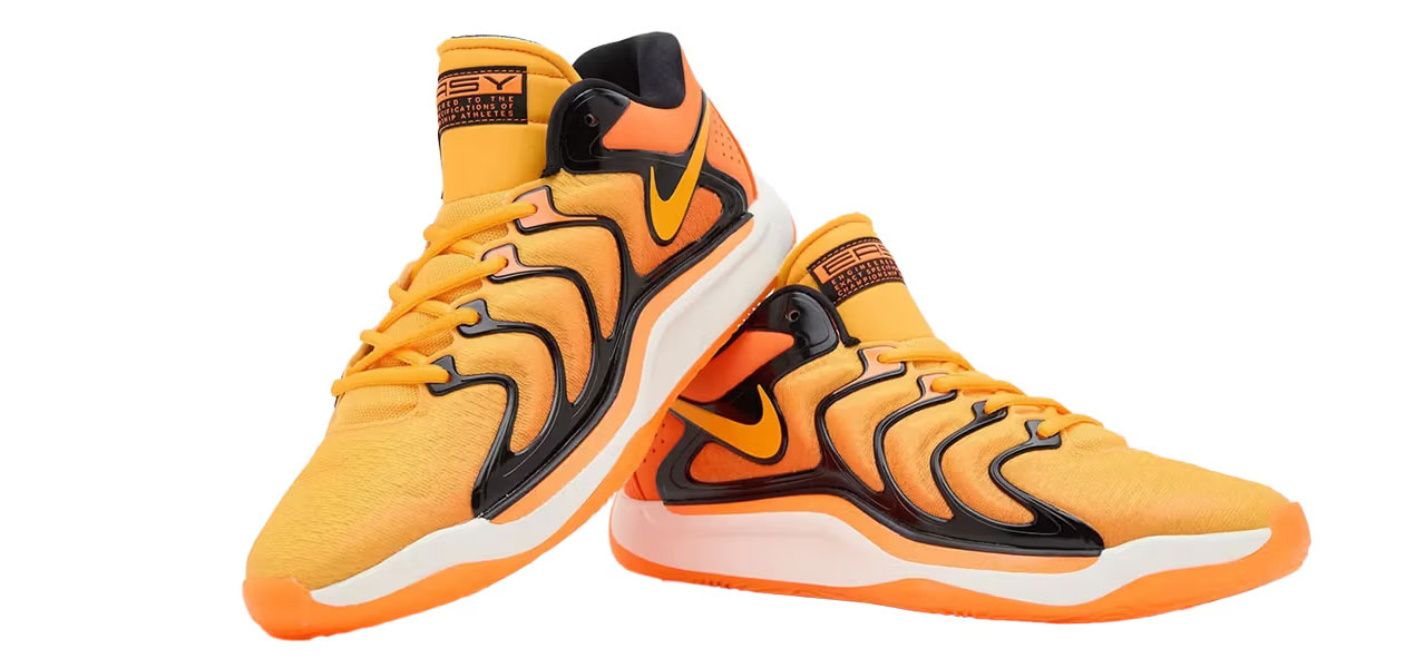 Nike Bright Orange and Black Sneakers. Slim Reaper. Size 10.5 Halloween Shoe These KD17  main image 3