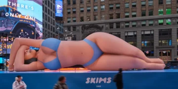 SKIMS Takes Over Times Square for Swim Collection Launch