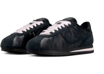 Nike Drops Black/Pink Satin Cortez
