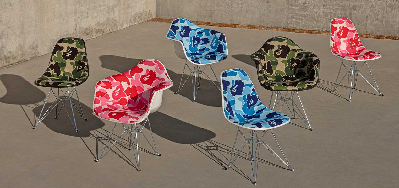 MODERNICA × BAPE CAMO SIDE CHAIR green a bathing ape EAMES