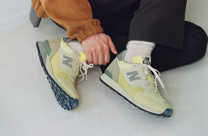 AURALEE x New Balance 475 Launches in Vintage Grey and Yellow