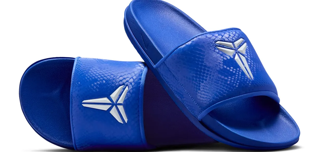 Nike Kobe Offcourt Slide Hyper Royal Drops in Dodgers Blue