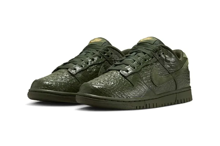 Nike Introduces the Dunk Low “Crocodile” in Deep Green Textures