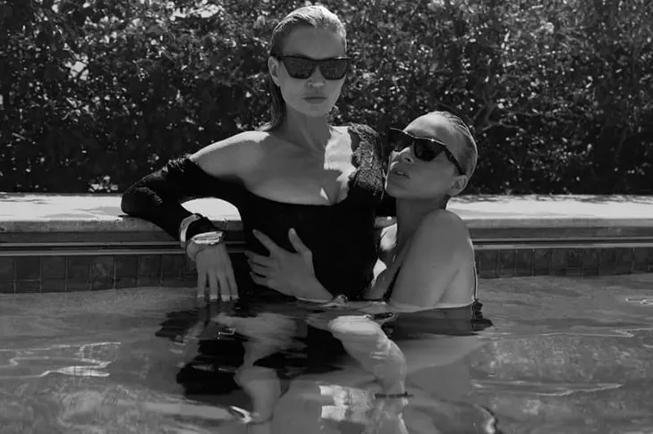 Kate Moss and Chloë Sevigny in Saint Laurent Fall 2025 Campaign