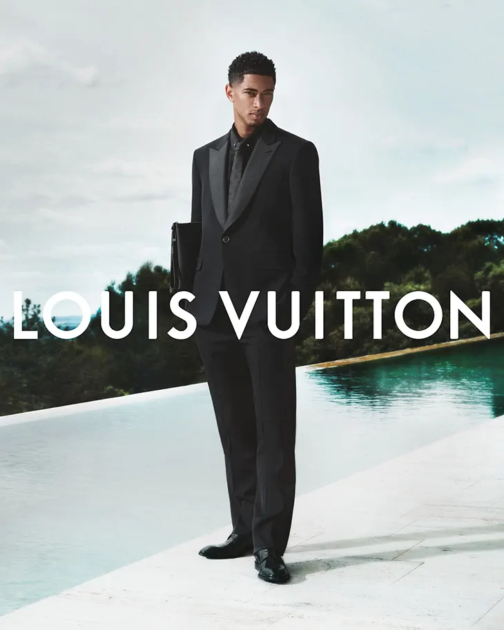 Louis Vuitton SS26 Men’s Formalwear Featuring Jude Bellingham