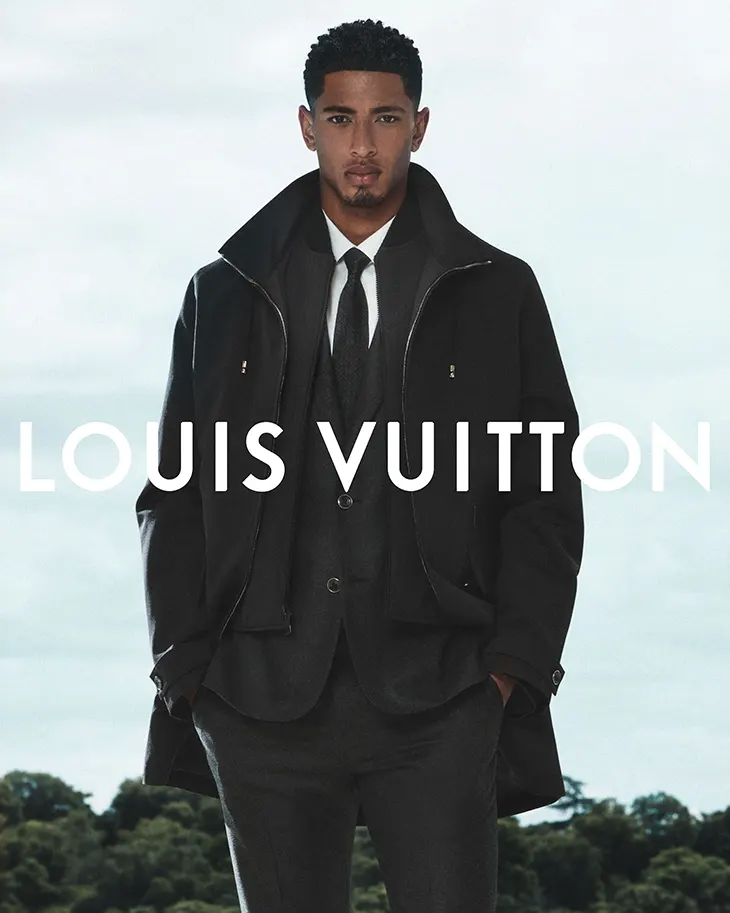 Louis Vuitton SS26 Men’s Formalwear Featuring Jude Bellingham
