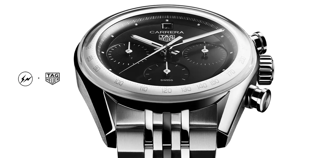 TAG Heuer クロノグラフ ブラック腕時計 TAG Heuer x Hiroshi Fujiwara Present New Carrera Chronograph