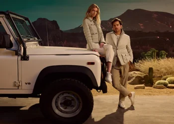 Matt Bomer and Stella Maxwell for Mackage SS26