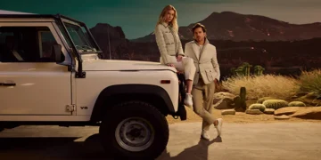 Matt Bomer and Stella Maxwell for Mackage SS26