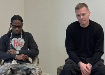 Travis Scott With Matthew M. Williams in His New Boot Design