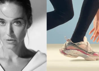 Hugo Ekitike and Katy Perry for Balenciaga Sneaker Campaign