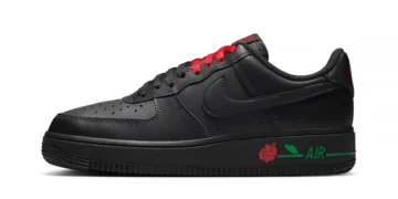 Nike Unveils Air Force 1 Low “Rose Black” With Red and Green Details