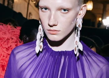 Backstage at Balenciaga Couture Show in Paris