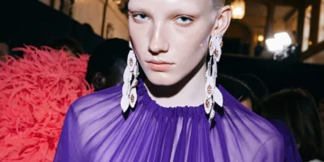 Backstage at Balenciaga Couture Show in Paris
