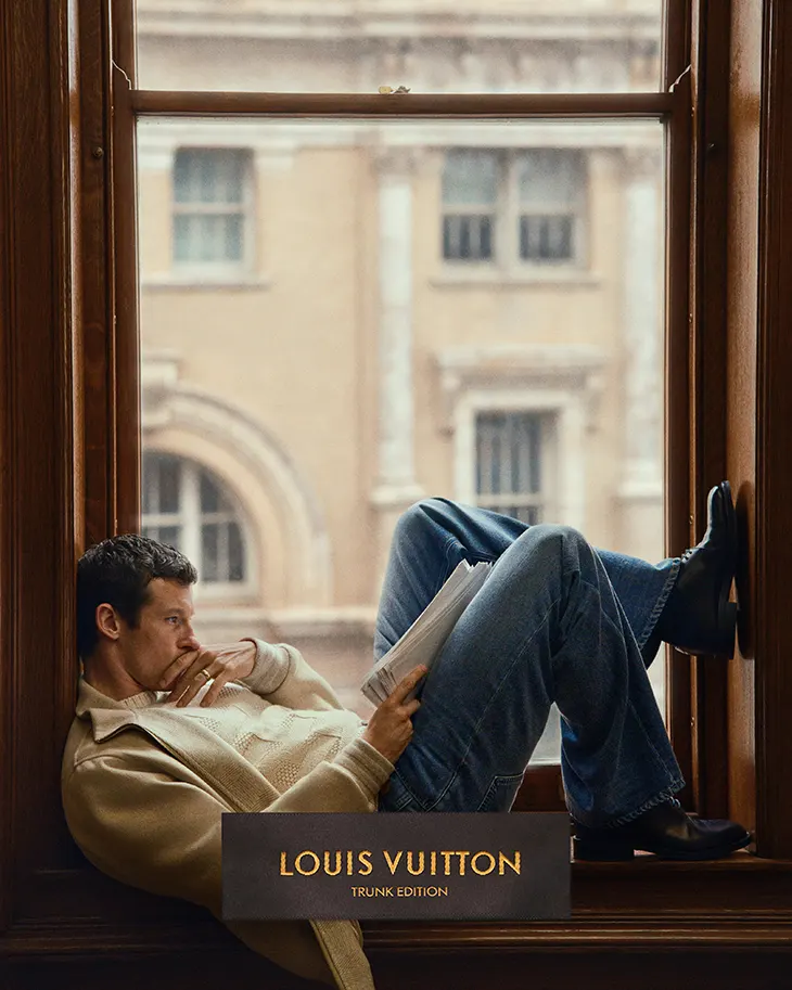 Callum Turner Louis Vuitton Trunk Campaign