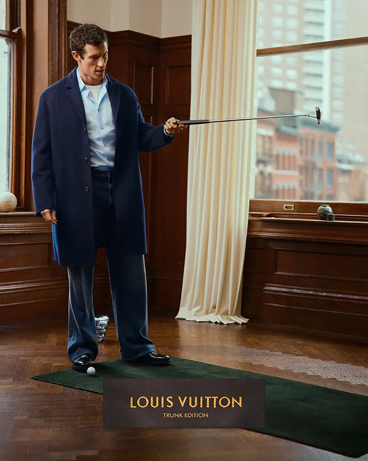 Callum Turner Louis Vuitton Trunk Campaign
